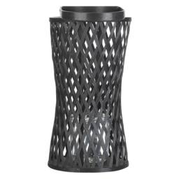 Wyld and Coco Boho Bamboo Candle Lantern Black 38 cm Handwoven Glass Candle Holder - thumbnail 4