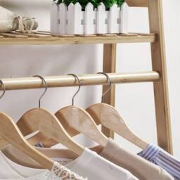 KORVIXA Clothes Rail Corner Drying Rack in Beige - Size: 900mm - thumbnail 5