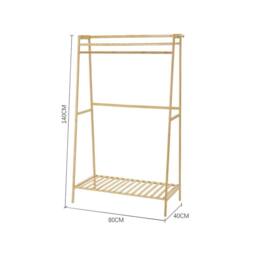 KORVIXA Clothes Rail Corner Drying Rack in Beige - Size: 900mm - thumbnail 2