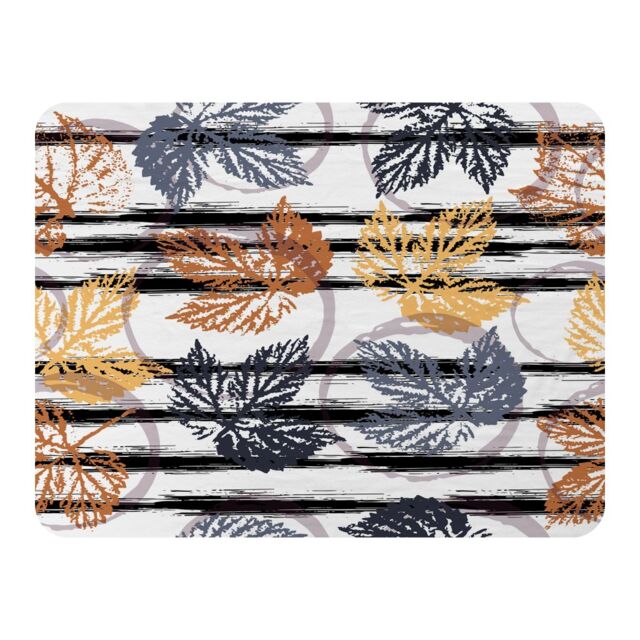Benjamin Tate Design Cute Autumn Leaves Blanket in Natural - Size: 120 cm x 150 cm - image 1