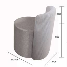 CARME HOME Hattie Mocha Bouclé Stool for Bedroom Living Room Home Decoration in Brown - thumbnail 5