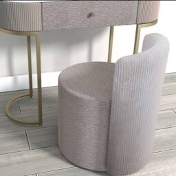 CARME HOME Hattie Mocha Bouclé Stool for Bedroom Living Room Home Decoration in Brown - thumbnail 1