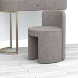 CARME HOME Hattie Mocha Bouclé Stool for Bedroom Living Room Home Decoration in Brown - thumbnail 2