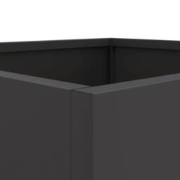 Berkfield Home Planters 2 pcs Black 32x30x29 cm Steel - Size: 32 x 30 x 29 cm - thumbnail 9
