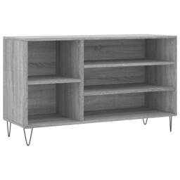 Berkfield Home Shoe Cabinet Grey Sonoma 102x36x60 cm Engineered Wood - Size: 102 x 36 x 60 cm - thumbnail 3
