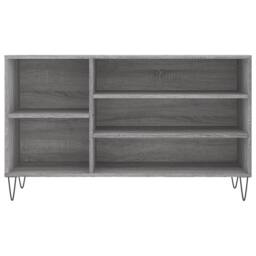 Berkfield Home Shoe Cabinet Grey Sonoma 102x36x60 cm Engineered Wood - Size: 102 x 36 x 60 cm - thumbnail 4