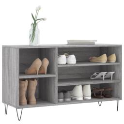 Berkfield Home Shoe Cabinet Grey Sonoma 102x36x60 cm Engineered Wood - Size: 102 x 36 x 60 cm - thumbnail 1