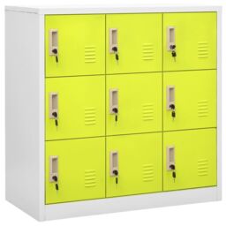 Berkfield Home Locker Cabinets 2 pcs Light Grey & Green 90x45x92.5 cm Steel - thumbnail 2