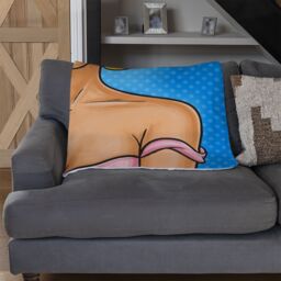 Benjamin Tate Design Pop art illustration woman paints her lips Designer Blanket in Natural - Size: 120 cm x 150 cm - thumbnail 2