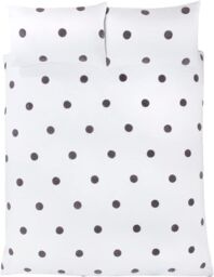 Smart Living Luxury Hotel Quality Tufted Circles Duvet Cover with Pillowcases in White - Size: King - thumbnail 3