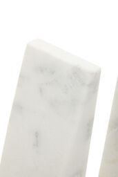 Orsina Marris Set Of 2 Marble Bookends in White - thumbnail 4