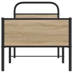Berkfield Home Bed Frame without Mattress 75x190 cm Sonoma Oak Engineered Wood in Brown - thumbnail 5