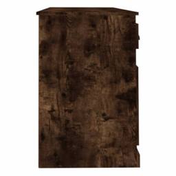Berkfield Home Elegant Desk with Cabinet Smoked Oak Engineered Wood in Brown - thumbnail 7