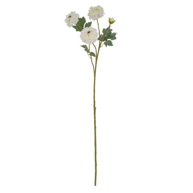 Lemon Pavilion Furniture and Decor African Marigold Large Spray Artificial Flower - L11 x W11 x H100 cm in White