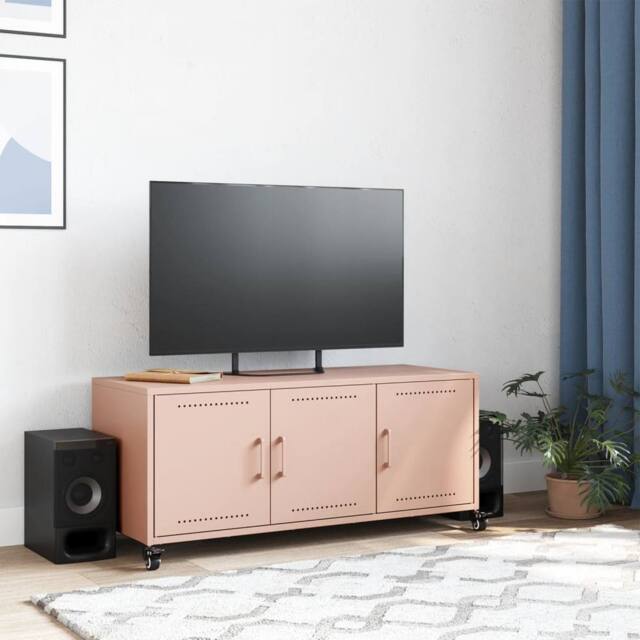 Berkfield Home TV Cabinet Pink 100.5x39x43.5 cm Steel - image 1