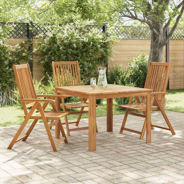 Berkfield Home Durable Folding Garden Chairs 3 pcs Solid Acacia Wood in Brown - image 1