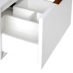 Wyld and Coco 80cm Wall-Mounted Vanity with White Ceramic Basin and Gold Handle - thumbnail 8