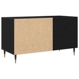 Berkfield Home Record Cabinet Black Oak 84, 5x38x48 cm Engineered Wood - Size: 5 x 38 x 48 cm - thumbnail 5