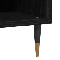 Berkfield Home Record Cabinet Black Oak 84, 5x38x48 cm Engineered Wood - Size: 5 x 38 x 48 cm - thumbnail 8