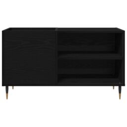 Berkfield Home Record Cabinet Black Oak 84, 5x38x48 cm Engineered Wood - Size: 5 x 38 x 48 cm - thumbnail 6