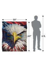 JQ Licensing James Piazza Red, White & Blue Eagle Silky Touch Super Soft Throw Blanket 152 X 127 cm - thumbnail 5