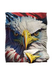 JQ Licensing James Piazza Red, White & Blue Eagle Silky Touch Super Soft Throw Blanket 152 X 127 cm - thumbnail 2