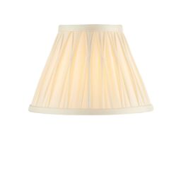 Loops Tapered Cylinder Lamp Shade - Ivory Silk - 40W B22 - 8 Inch Pleated Design
