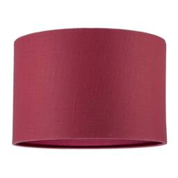 Happy Homewares Modern Chic Chrysanthemum Textured Linen Fabric Circular Lamp Shade in Burgundy - Size: 12 inches