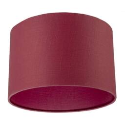 Happy Homewares Modern Chic Chrysanthemum Textured Linen Fabric Circular Lamp Shade in Burgundy - Size: 12 inches - thumbnail 4