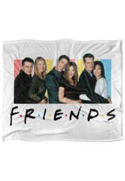 Friends It's All About Officially Licensed Silky Touch Super Soft Throw Blanket 152x127 cm in White - thumbnail 1