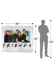 Friends It's All About Officially Licensed Silky Touch Super Soft Throw Blanket 152x127 cm in White - thumbnail 5