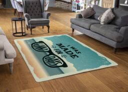 Benjamin Tate Design I Was Made For Sunny Days Rug in Natural - Size: Large - thumbnail 2