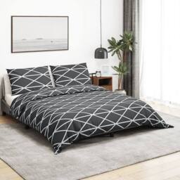 Berkfield Home Duvet Cover Set Grey 140x200 cm Cotton - thumbnail 2