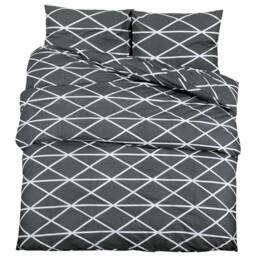 Berkfield Home Duvet Cover Set Grey 140x200 cm Cotton