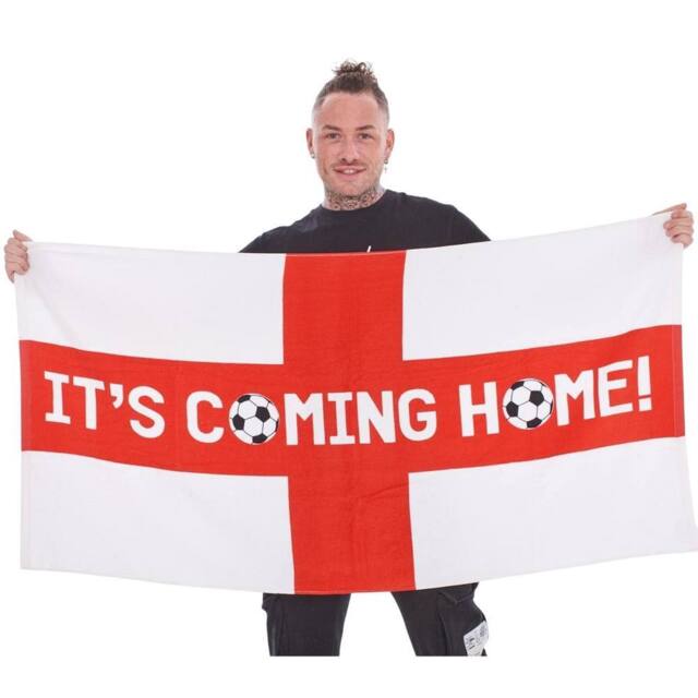 England Its Coming Home Football Towel in White - image 1
