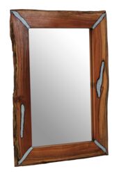Orsina Almora Wood Wall Mirror in Brown - thumbnail 3