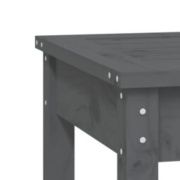 Berkfield Home Garden Bench Grey 50x44x45 cm Solid Wood Pine - Size: 50 x 44 x 45 cm - thumbnail 6
