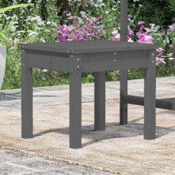 Berkfield Home Garden Bench Grey 50x44x45 cm Solid Wood Pine - Size: 50 x 44 x 45 cm - thumbnail 3