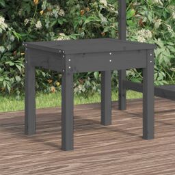 Berkfield Home Garden Bench Grey 50x44x45 cm Solid Wood Pine - Size: 50 x 44 x 45 cm