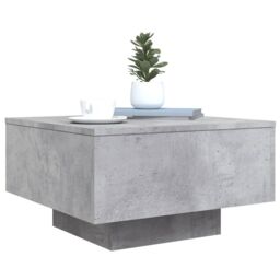 Berkfield Home Coffee Table with LED Lights Concrete Grey 55x55x31 cm - Size: 55 x 55 x 31 cm - thumbnail 6
