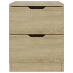 Berkfield Home Elegant Bedside Cabinet Sonoma Oak 40x40x50 cm Engineered Wood in Light Oak - Size: 40 x 40 x 50 cm - thumbnail 1