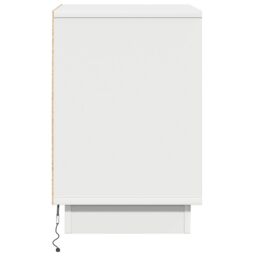 Berkfield Home Bedside Cabinets with LED Lights 2 pcs White 39x34.5x50 cm - thumbnail 8