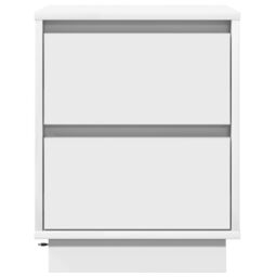 Berkfield Home Bedside Cabinets with LED Lights 2 pcs White 39x34.5x50 cm - thumbnail 7