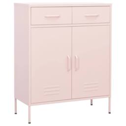 Berkfield Home Storage Cabinet Pink 80x35x101.5 cm Steel