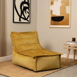 icon Dolce Large Beanbag Lounger, Velvet (3-Pack) in Yellow - thumbnail 3