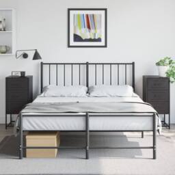 Berkfield Home Durable Bedside Cabinets 2 pcs Black 36x39x78 cm Steel - Size: 36 x 39 x 78 cm - thumbnail 2