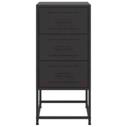 Berkfield Home Durable Bedside Cabinets 2 pcs Black 36x39x78 cm Steel - Size: 36 x 39 x 78 cm - thumbnail 6