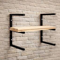 SPETLEK 3-Level Black 2Pc Wall Mount Rack - Size: 10000mm x 520mm - thumbnail 1