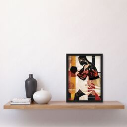 "Artery8 Boxer Pop Art Portrait Fighter Boxing Design Framed Art Print - Size: W12"" x H16""" - thumbnail 4