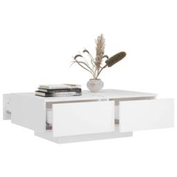 Berkfield Home Coffee Table White 90x60x31 cm Engineered Wood - Size: 90 x 60 x 31 cm - thumbnail 6
